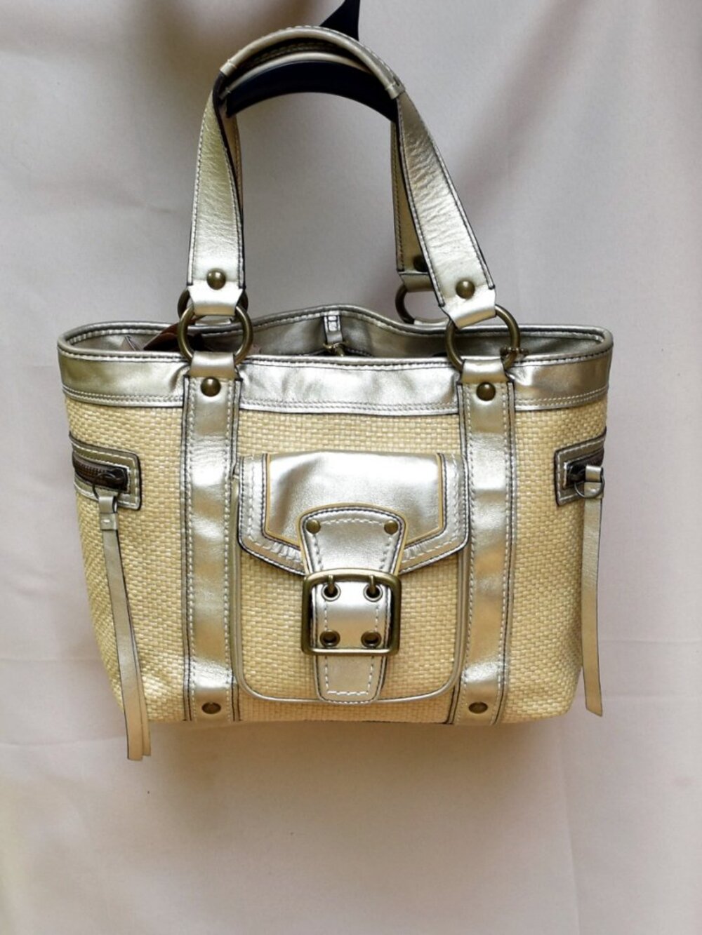 Coach Legacy Straw Tote Shopper Bag Style 113 Vintage